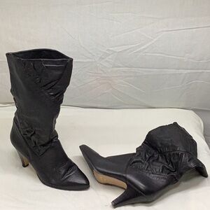 Elegant Black Heeled Boots for Women